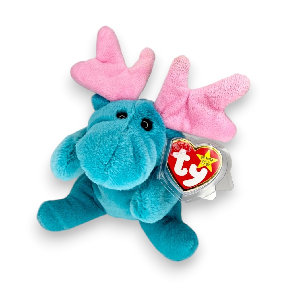 Hudson the Moose | Colorful Forest Friend | Mint Heart Tag TY Beanie Baby